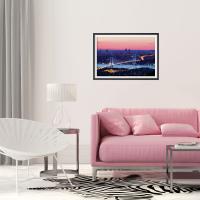 Manyetix Çerçeve Tasarımlı İstanbul Boğaz Köprüsü Posteri
