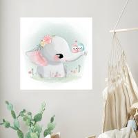 Manyetix Sevimli Fil Tasarımlı Çocuk Odası Posteri