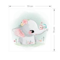 Manyetix Sevimli Fil Tasarımlı Çocuk Odası Posteri