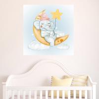 Manyetix Uykucu Fil Tasarımlı Çocuk Odası Posteri