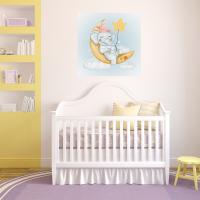 Manyetix Uykucu Fil Tasarımlı Çocuk Odası Posteri