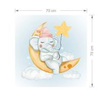 Manyetix Uykucu Fil Tasarımlı Çocuk Odası Posteri