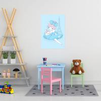 Manyetix Kız Çocuk ve Sevimli Kedi Çocuk Odası Posteri
