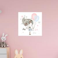 Manyetix Sevimli Kız ve Balonları Çocuk Odası Posteri
