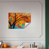 Manyetix Sonbahar Temalı Kırmızı Yapraklı Ağaç Posteri