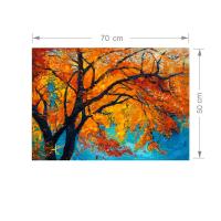 Manyetix Sonbahar Temalı Kırmızı Yapraklı Ağaç Posteri